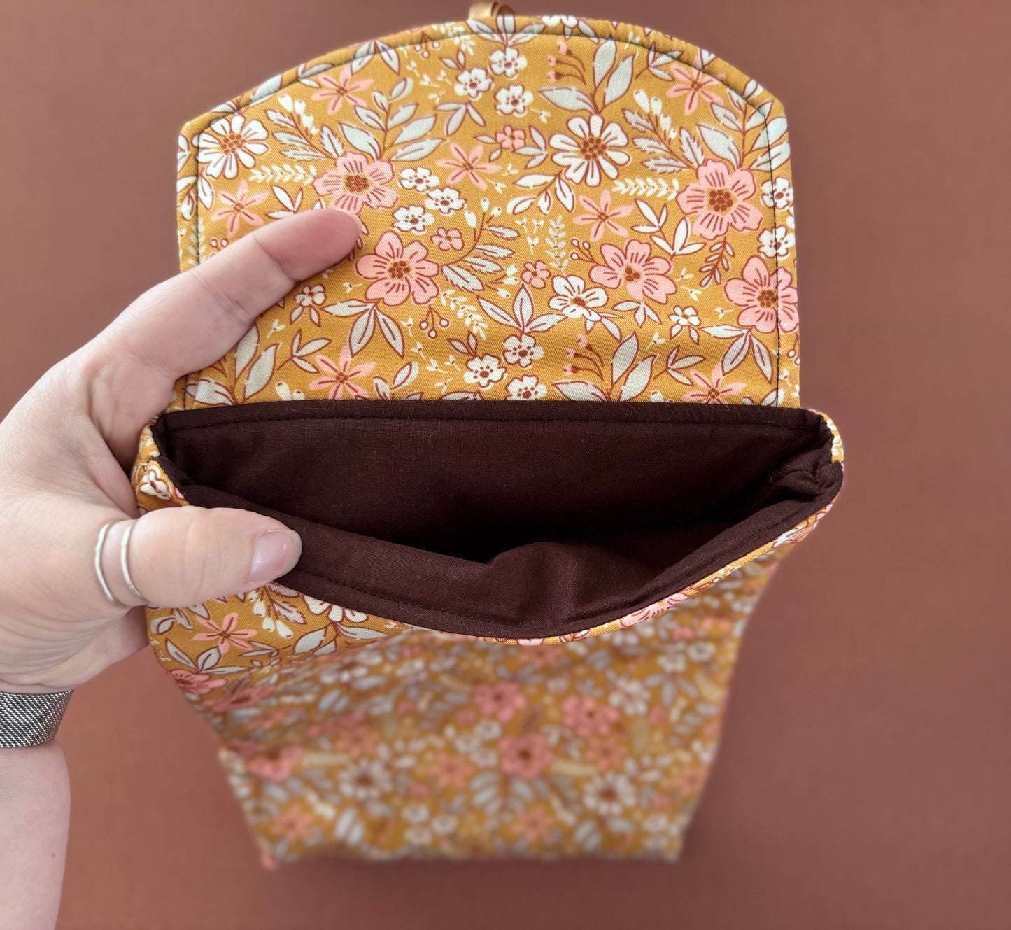 Mustard Floral Book Sleeve